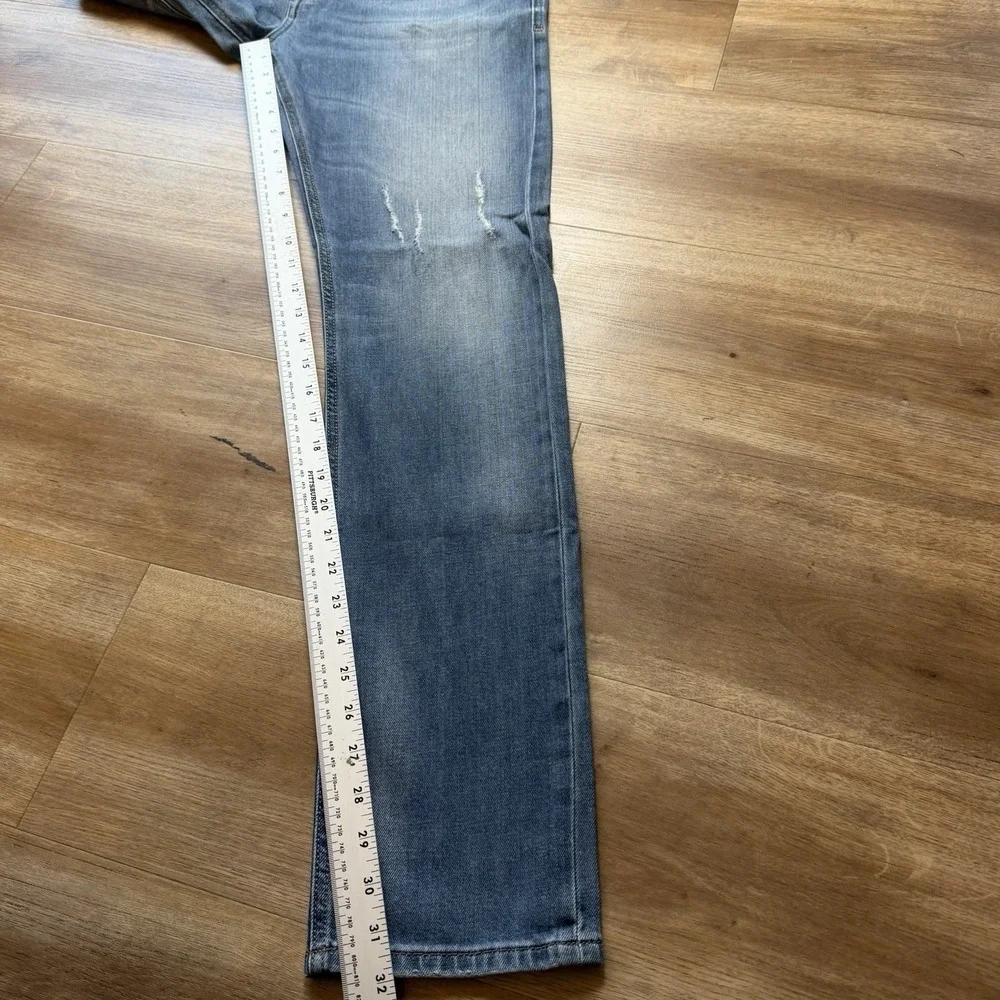 Diesel Krayver Jeans Men 31x32 Blue Slim Carrot Stretch Distressed Denim R248D